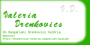 valeria drenkovics business card